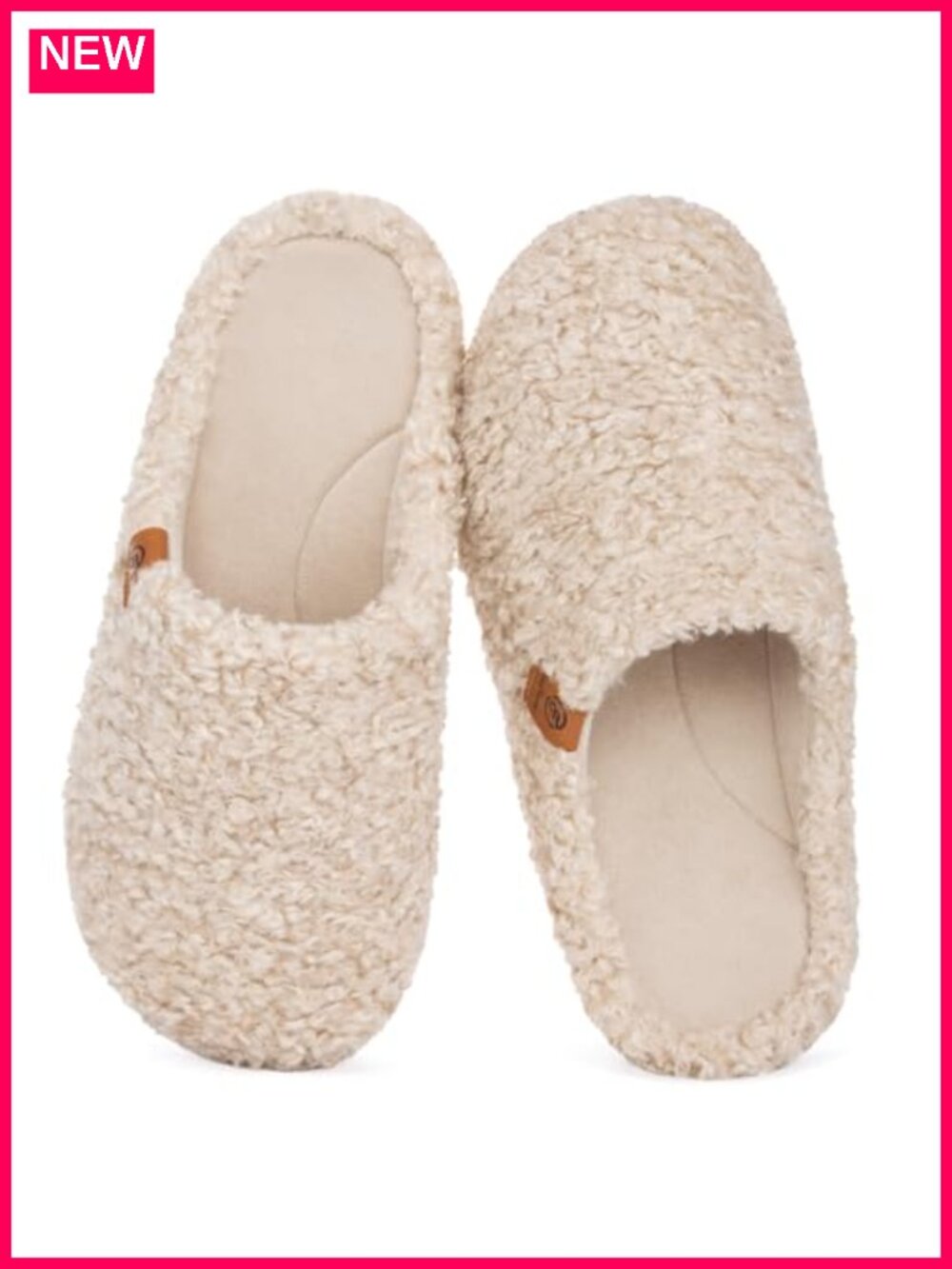 Fuzzy Clog Slippers with Slip on Footbed for Indoor Outdoor